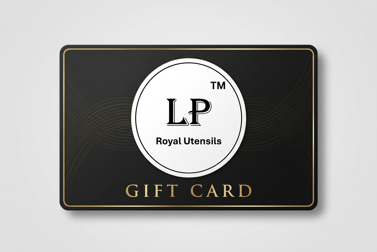 Black-and-gold LP Royal Utensils gift card