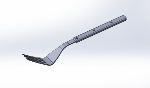 LP Royal Utensils metal handle fork with sturdy design, featuring a polished finish and ergonomic grip for comfortable use.