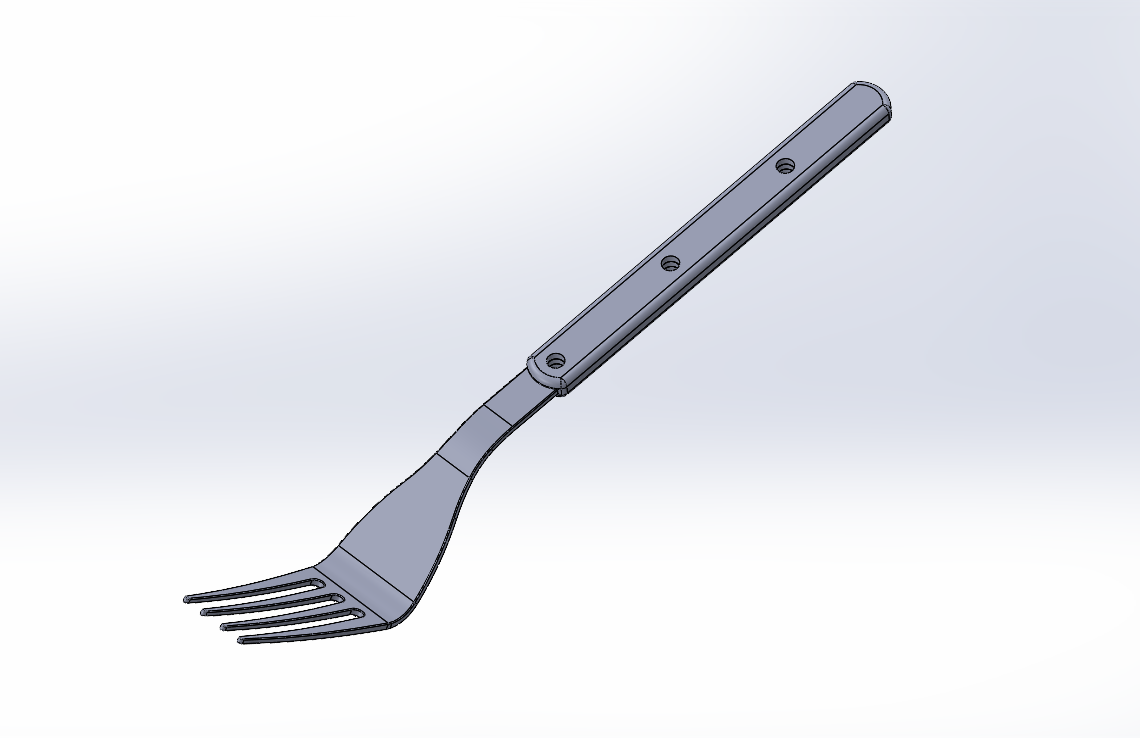 LP Royal Metal Handle Fork from LP Royal Utensils, close-up of stainless steel fork with sturdy metal handle.